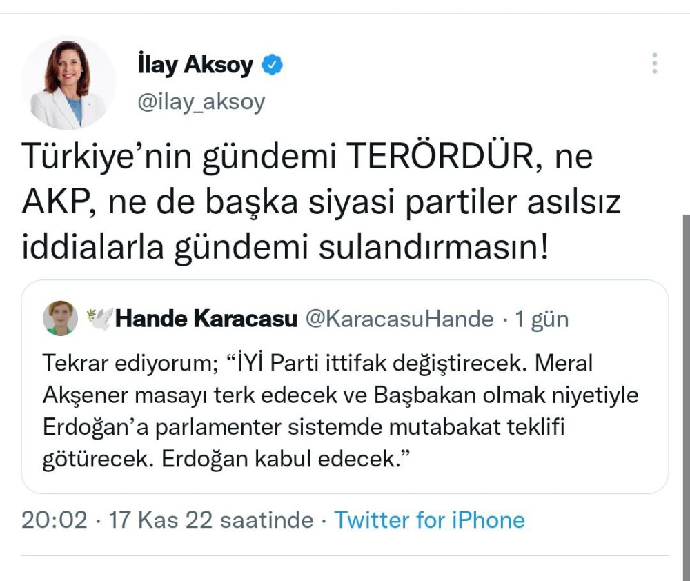 ilay aksoy dan hande karacasu ya iyi parti ak parti ittifak aciklamasi